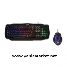 İzoly Warkey Z500 Kablolu Led Oyuncu Q Klavye Mouse Set