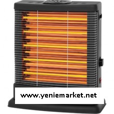 Minisan Maxi 5 Çubuklu Elektrikli Soba Isıtıcı Termostatlı+Emniyetli