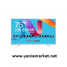 Saba SB75351 4K Ultra HD 75" 190 Ekran Uydu Alıcılı Android Smart LED TV