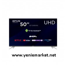 Onvo OV50F351 50" 127 Ekran Frameless Ultra HD Android Smart Led Tv