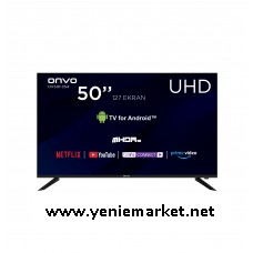 Onvo OV50F354 50" 127 Ekran Frameless Ultra HD Android Smart Led Tv