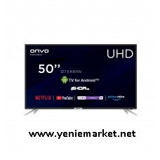 Onvo OV50350 50" 126 Ekran Uydu Alıcılı 4K Ultra HD Android Smart LED TV