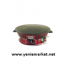 Yıldız YK-025 2000 W Lüks Termostatlı Katmer Sacı Kırmızı - Siyah